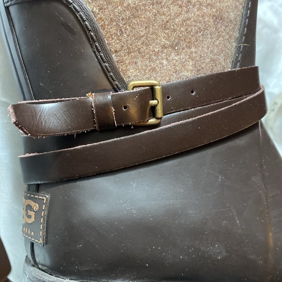 UGG 7 Australia KORYNNE tall rubber fall BOOTS equestrian style barn horseback - Picture 6 of 16